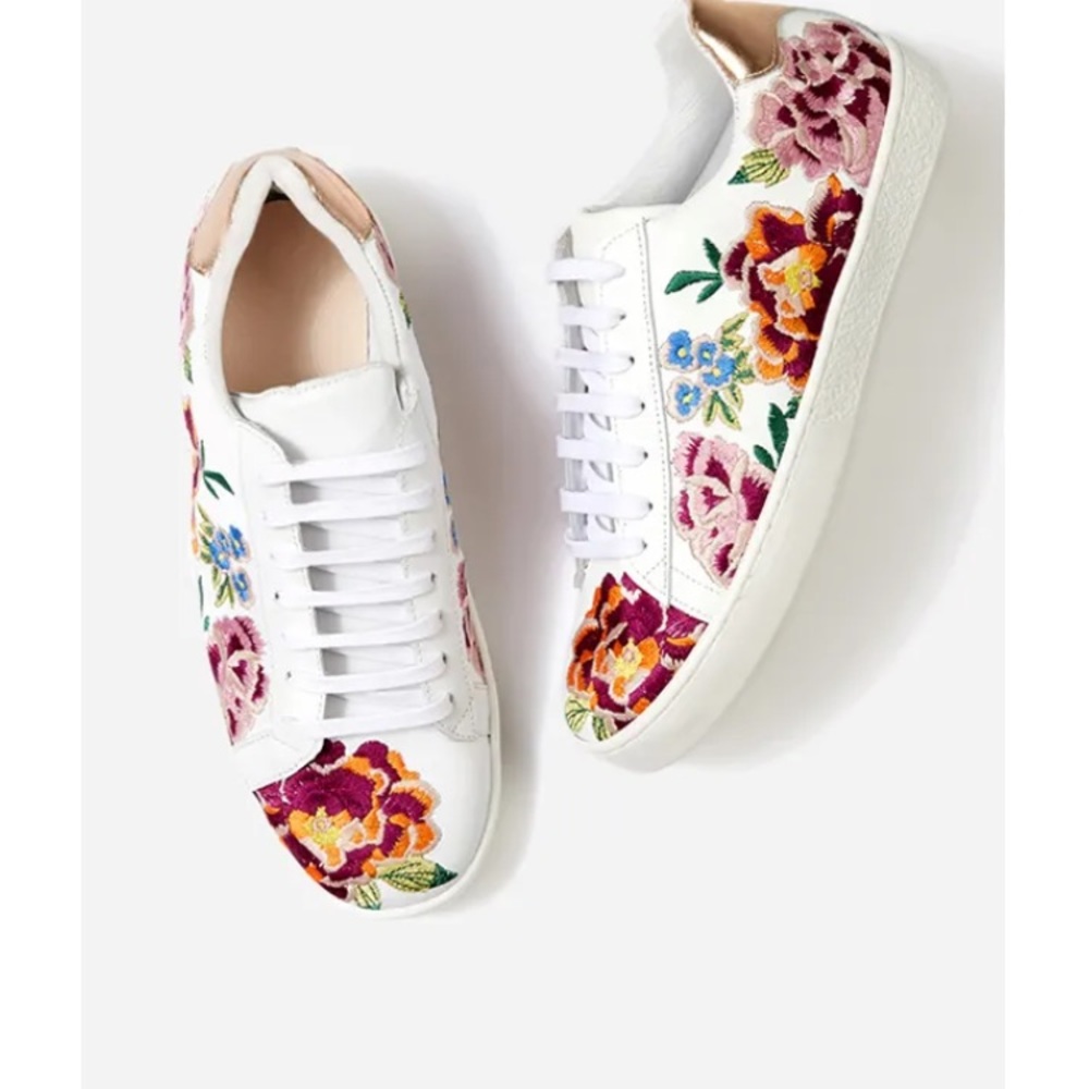 Johnny Was Dylanne Floral Sneakers Size 39 New